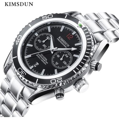 Mens Watch Fashion Stainless Steel Multi-function Chronograph Calendar Luxury Premium Big Dial Business Quartz Watch WA110
