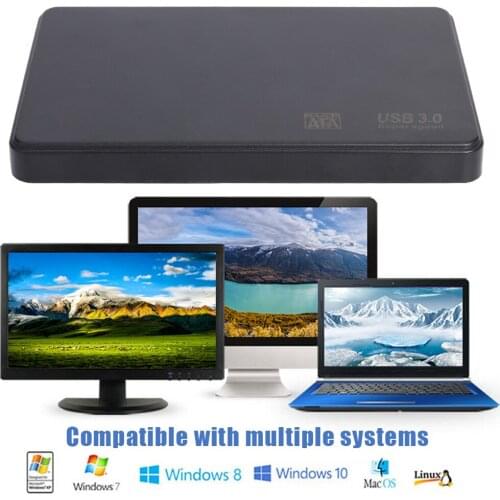 HDD Case with USB Cable Pouch New USB 3.0 Hard Drive Mobile Case 2.5 inch Disk Case Box External Hard Disk for PC