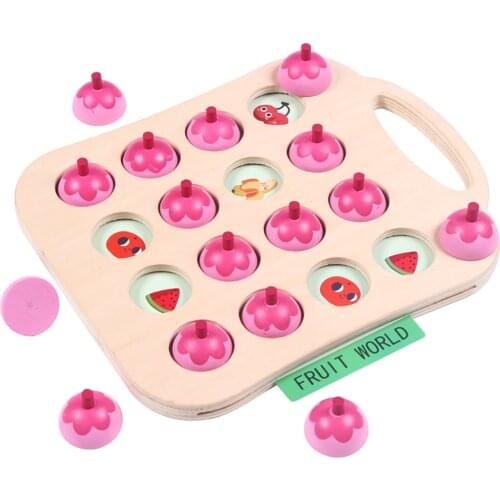 Wooden Memory Chess Board Match Game Puzzle Montessori Toys For 3 4 5 6 Year Olds Boys Girls Kids Educational Learning