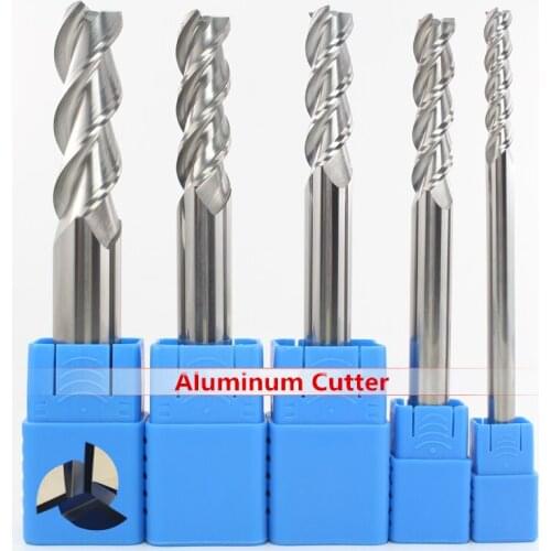 1PCS-CNC solid carbide tungsten steel aluminum end mill,3 flutes spiral aluminum milling cutter,insert router bit,3mm-6mm shank