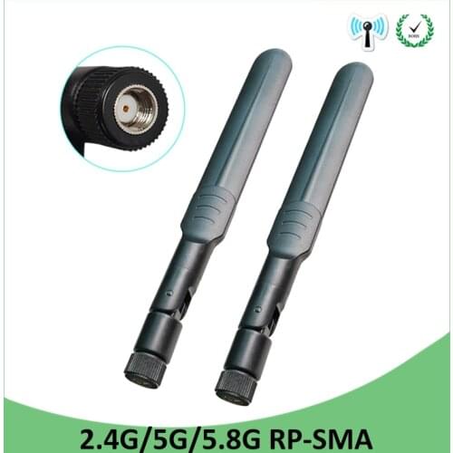 20pcs 2.4GHz 5.8Ghz WIFI Antenna 5dBi RP-SMA Connector Dual Band wifi Antena aerial SMA female wireless router 2.4 ghz 5.8 ghz