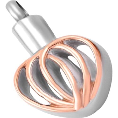 IJD9593 Stainless Steel Hollow Heart Cremation Keepsake for Ashes Urn Pendant Necklace Womens Jewelry