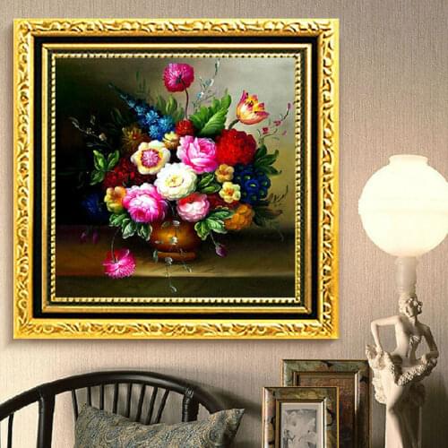 Beautiful flowers Vase Painting,Pattern on the canvas DMC Cross Stitch kits,needlework embroidery for Set,DIY Crafts Home Decor