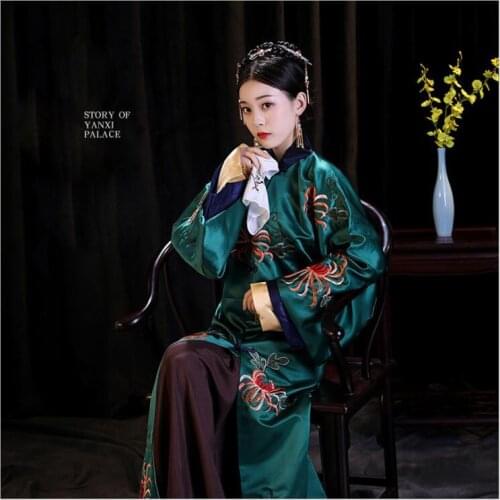 Film TV Play Royal costumes Yanxi Raiders Gao Guifei same Style Long Robe Qing dynasty queen clothing Manchu Fujin costume