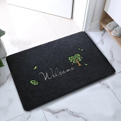 Red Black Brown Entrance Doormat TPR Rubber Bathroom Kitchen Non-Slip Welcome Mat Mud-removing Sand-stripping Floor Carpet Rugs