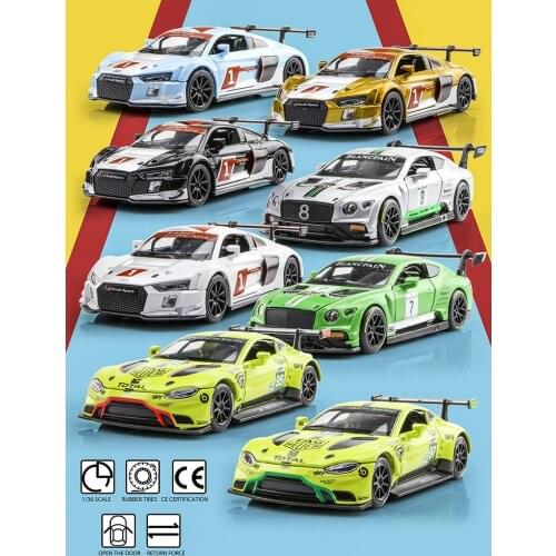 Best Collection Model Gifts For Children DTM Series Aston Martin R8 Racing Car 1/32 Alloy Model RMZ city Diecasts Toy Vehicles