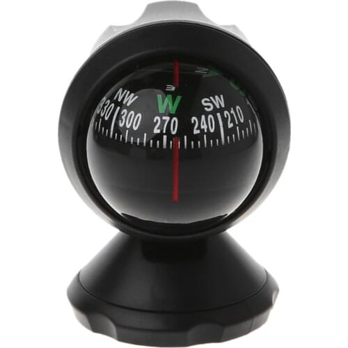 Mini Car Compass Flexible Navigation Dashboard Auto Ball Cup Vehicle Adhesive N0HF