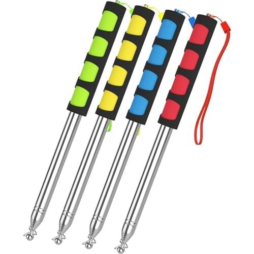 KAFNIK,New 1.2/1.4/1.6/2 Meters Flagpoles Telescoping Telescopic Flag Pole For Pointer Tour Guide Banner