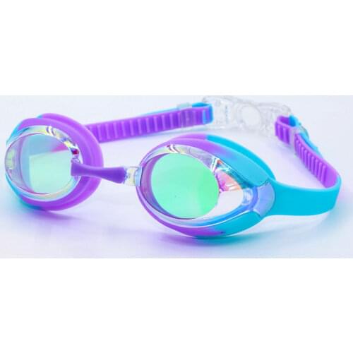 Swimming Goggles Anti-Fog Anti-Leakage UV Protector Soft Silicone Nose Bridge Prescription Swim Glasses for Boy Girl Kids