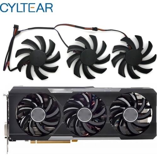85MM R9 290X/390/390X GPU VGA Cooler Fan for Sapphire R9-290X R9 390 8G NITRO R9 390X 8G D5 Tri-X Video card Replacement