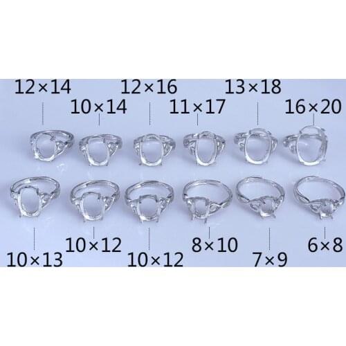 925 STERLING SILVER women girl Semi Mount Bases Blanks base blank Pad ring Setting Findings for Jewelry Making gift diy A2582