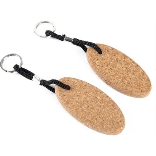 Practical Cork Ball Keychain Floating Buoy Key Chain Holder For Water Sports Beach Travel Fishing Diving Rowing Boats