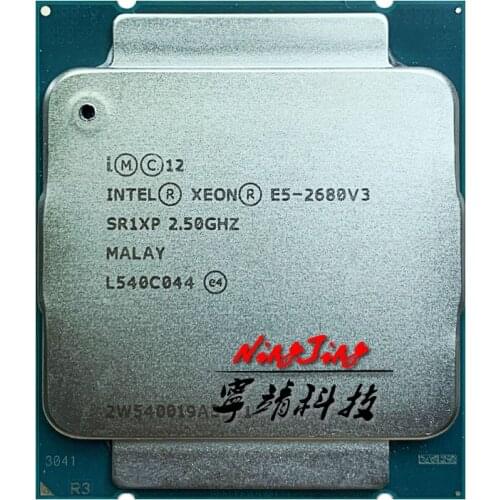 Intel Xeon E5-2680V3 E5 2680v3 E5 2680 v3 2.5 GHz Twelve-Core Twenty-four-Thread CPU Processor 30M 120W LGA 2011-3