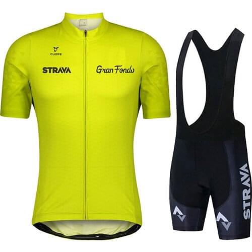 2021 STRAVA Cycling Jersey Set Summer Mountain Bike Clothing Pro Bicycle Cycling Jersey Sportswear Suit Maillot Ropa Ciclismo