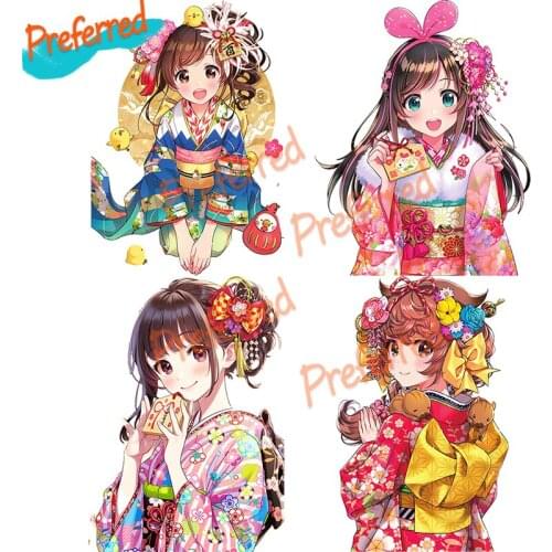 High Quality Kizuna AI Kimono Girl Car Decoration Sticker Laptop Skateboard Wall Sticker Car Stickers
