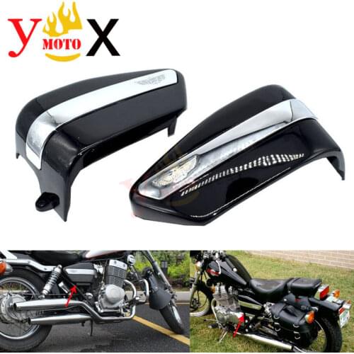 Motorcycle Cruiser Left & Right Pair Battery Covers Guard Side Frame Panel Protector For Honda CMX250C CMX 250C CA250 1996-2002