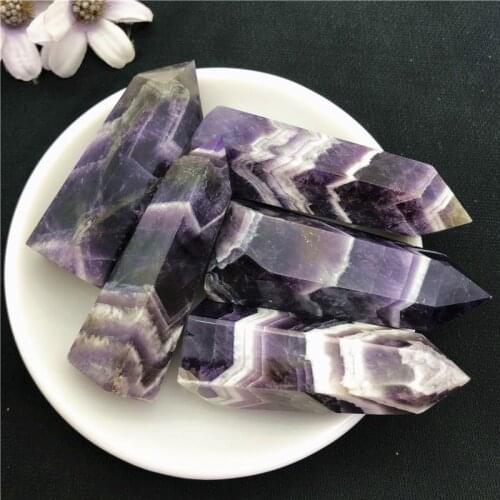 1pcs Natural Purple Phantom Amethyst Quartz Crystal Double terminator Points pillar Polished Healing from Chakra healing