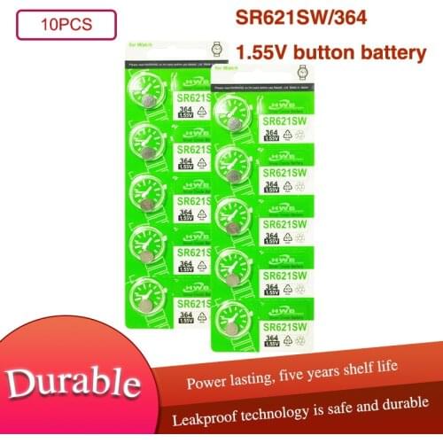 10PC Original Maxell 364 SR621SW V364 SR60 SR621 AG1 LR621 164 531 1.55V Button Batteries For Watch Toy Remote Cell Coin Battery