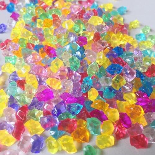 1000PCS/Lot 6*9*5mm Acrylic Crystal Diamond Pawn Irregular Stone Chessman Game Pieces For Board Game Accessories Multi Colors
