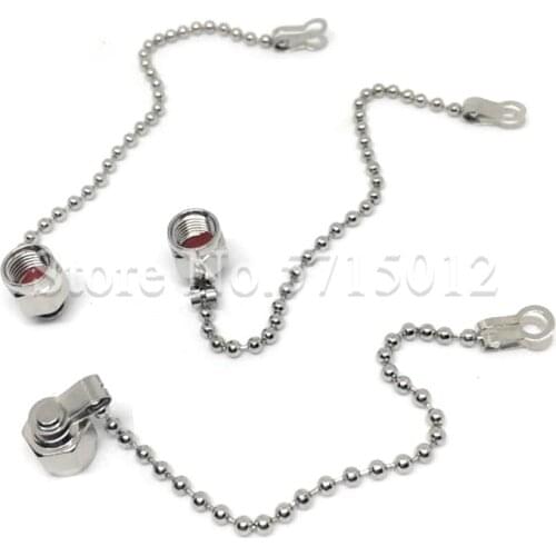 2pcs SMA Connector Socket Interface Nickel Plating Metal Protective Cover SMA Male RF Connector Dust Cap With Chain