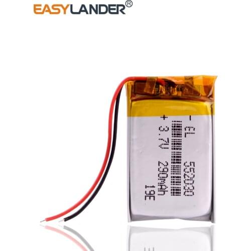 3pcs /Lot 552030 3.7v 290MAH battery lithium polymer battery discharge Wholesale For MP3 Smart watch toys DVR Sports headphone