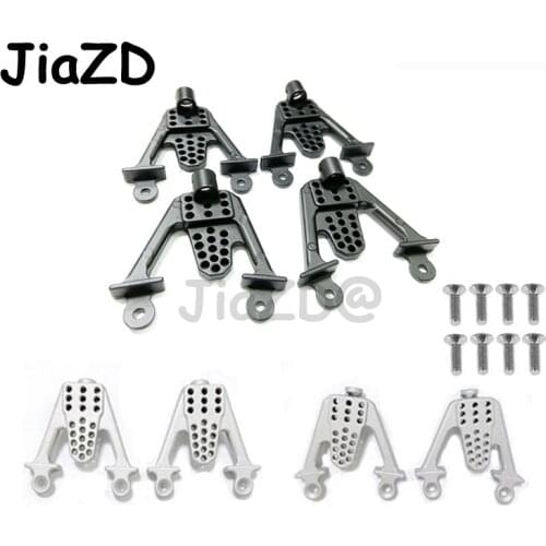 JiaZD 4pcs CNC Aluminum Red Front&Rear 1/10 Shock Absorbers Mount for RC Crawler Car AXIAL SCX10 II Upgrade Part Y09