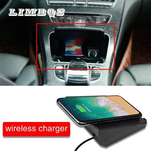 Car wireless charger for Mercedes Benz C class GLC W205 series For IPhone Samsung Huawei Xiaomi dashboard phone holder stand