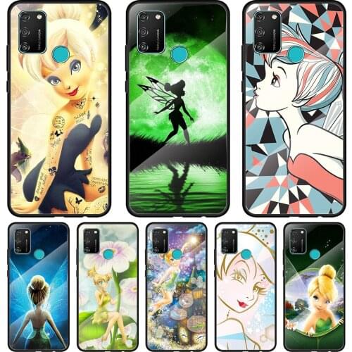Wendy Tinkerbell Tempered Glass Cover For Honor 30 20 10 9X 8X Pro Plus Lite Silicone Phone Case Coque