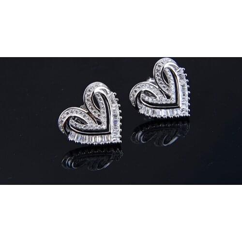 Designer Fashion 925 Sterling Silver Jewelry 3A Cubic Zirconia Party Earring