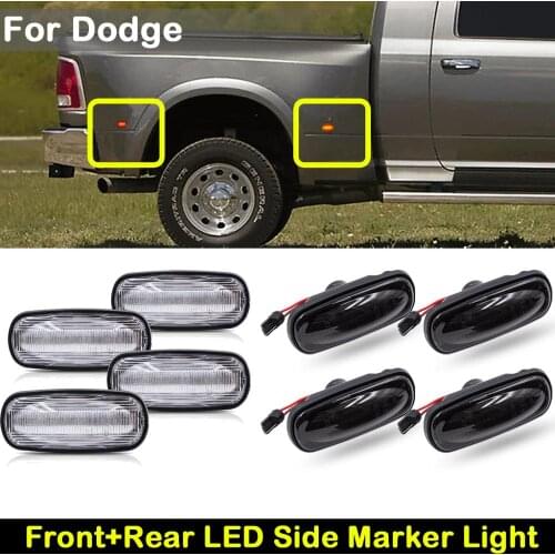 For Dodge RAM 2500HD 3500HD Double Wheel 2003-2009 front and rear LED Side Fender Marker turn signal lights LED side marker lamp