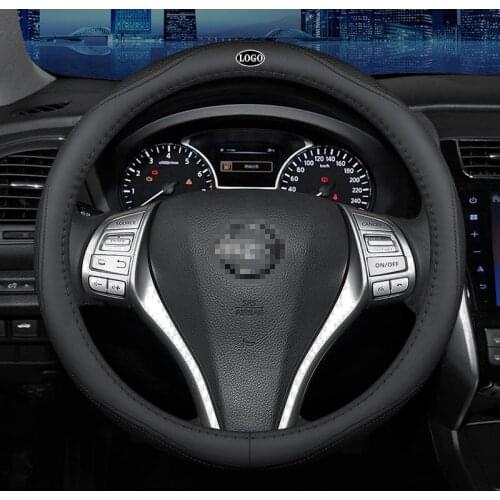 Car Steering Wheel Cover Set for Nissan Almera X-Trail Grand Livina Navara Sunny NV200 Serena Breathable Car Styling Accessories