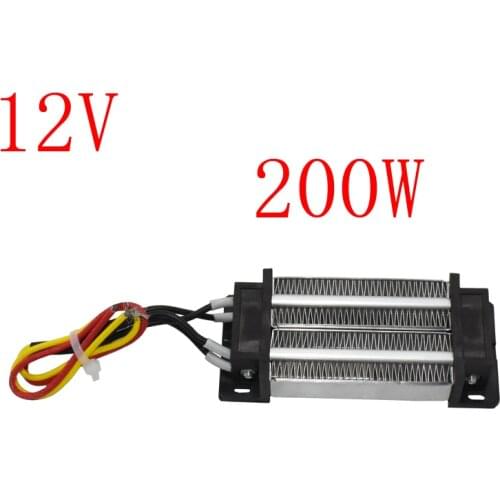 1 pcs Durable AC/DC 12V 200W Electric Ceramic Thermostatic PTC Heating Element Heater Insulated Air Heater