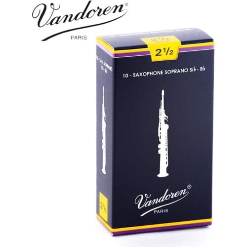 France Vandoren Traditional Soprano Sax Traditional Reeds / Saxophone Soprano Bb Reeds Strength 2.0#, 2.5 # 3.0# 3.5# Box of 10