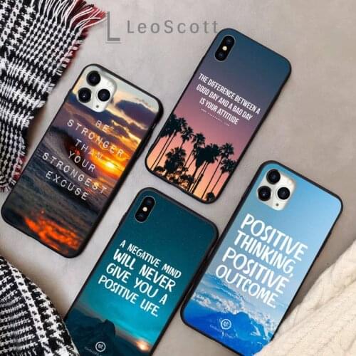 Word phrase inspirational Phone Case for iPhone 11 12 pro XS MAX 8 7 6 6S Plus X 5S SE 2020 XR Soft silicone