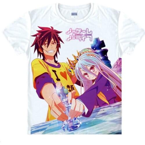 No Game No Life T-Shirt Shiro Shirt t shirts Anime Clothing cute lovely kawaii Shirts & T-Shirts Japanese Anime lovely A
