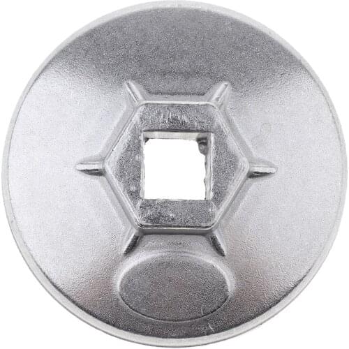 Auto Cup Style Silver Oil Filter Wrench Cap Housing Remover Tool, Grid Wrench Socket 14 Flutes