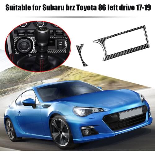 Carbon Fiber Engine Start Stop Switch Button Trim Decor Automotive Interior Mouldings Stickers for Subaru BRZ 17-19 LHD