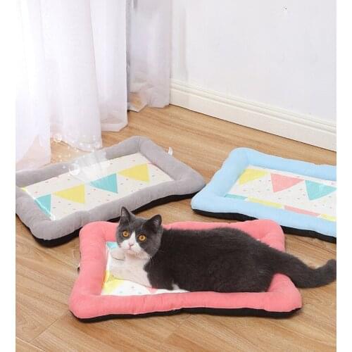 Suede Kitten Cool Filler for Cats Products for Pets Ice Mat Cat Litter Pad Pet Beds and Mats for Cats Folding Bed Cushion Covers
