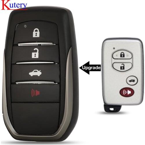 Kutery upgrade Replacement Remote Key Shell Case Fob for Toyota Land Cruiser Prado crown 2010-2015 with uncut insert key