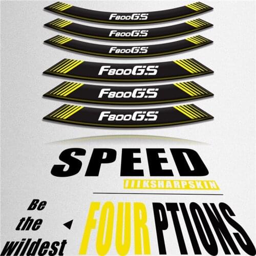 Motorcycle sticker stripe logo tire decoration inner edge reflection wheel decal for F800GS