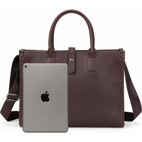 Pink sugao Mens Briefcase Business Bag Phome top pu Leather Mens Messenger tote bag Handbag for work