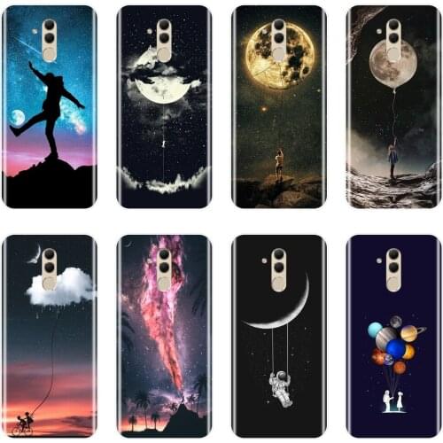 Soft Phone Case For Huawei Mate 7 8 9 10 20 Lite Silicone Star Moon Space Astronaut Funny Back Cover For Huawei Mate 9 10 20 Pro