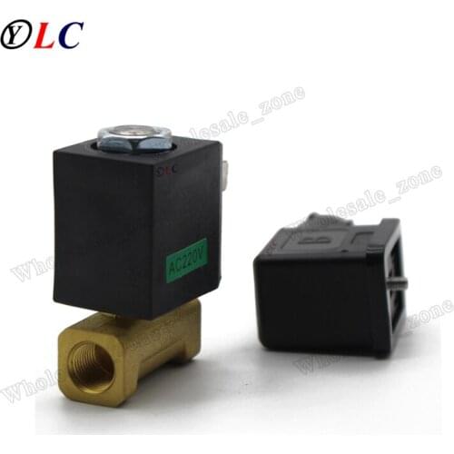 Normally Closed N/C AC 220V G1/8' DN2.0 Brass Gas Fuel Water Burner Hot water Miniatur Electromagnetic Valve Solenoid Valve
