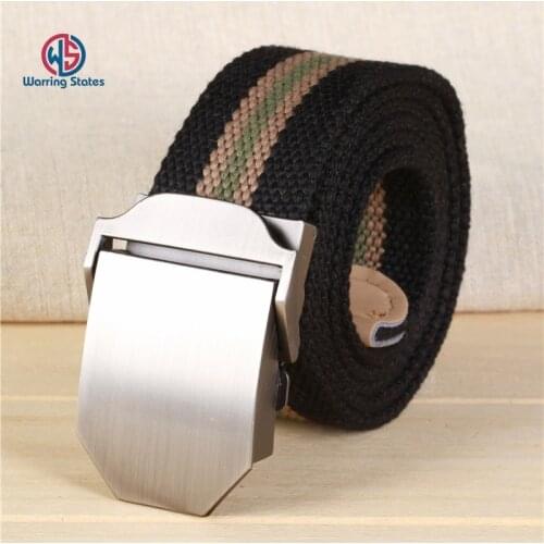 New High Quality Adjustable Mens Nylon Tactical Belt Alloy Automatic Buckle Light Outdoor Training Belt Jeans Belt Men