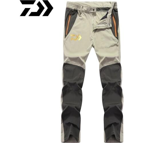 Daiwa Fishing Clothes Mens Summer Quick Dry Softshell Pants Outdoor Elastic Camping Hiking Trekking Fishing Climbing Trousers