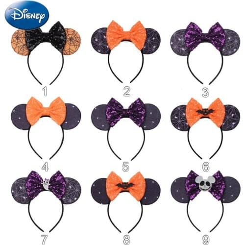 Disney Halloween Headband Disneyland Mistress of Evil Ears Plush Headwear Children Girl Beauty Toys Cosplay Party Decoration