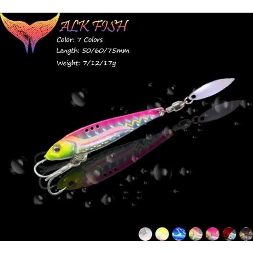 WALK FISH 1PCS 7G/12G/17G VIB Vibration Bait 3D Eyes Sinking Fishing Lures Metal Bait Spinner Spoon Winter Fishing Tackle