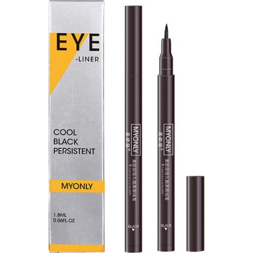 Professional Women Ultimate Black Liquid Eyeliner Long-Lasting Waterproof Quick-Dry Eye Liner Pencil Pen Makeup Beauty Tool Tint