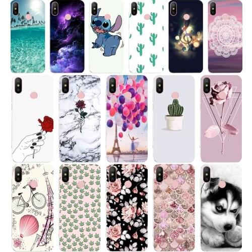 D silicone Cover For Xiaomi MI A2 LITE Case Full Protection Soft tpu Back Cover Phone Cases For Xiomi MI A2 LITE bumper Coque