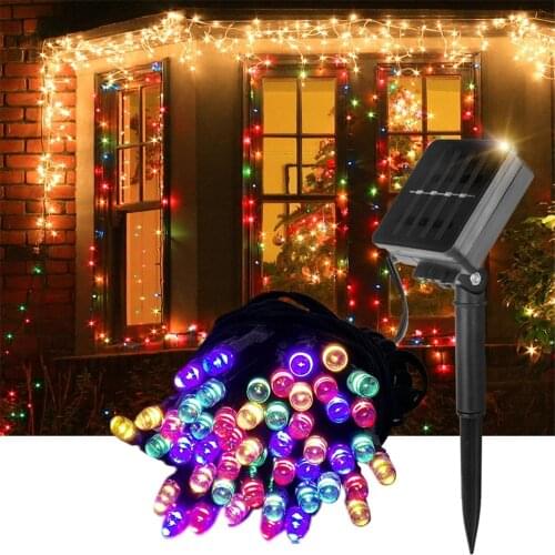 200 Led Solar Garland String Fairy Lights Waterproof 22M Solar Powered Lamp for Outdoor Decoration 8 Mode Holiday Xmas Wedding P
